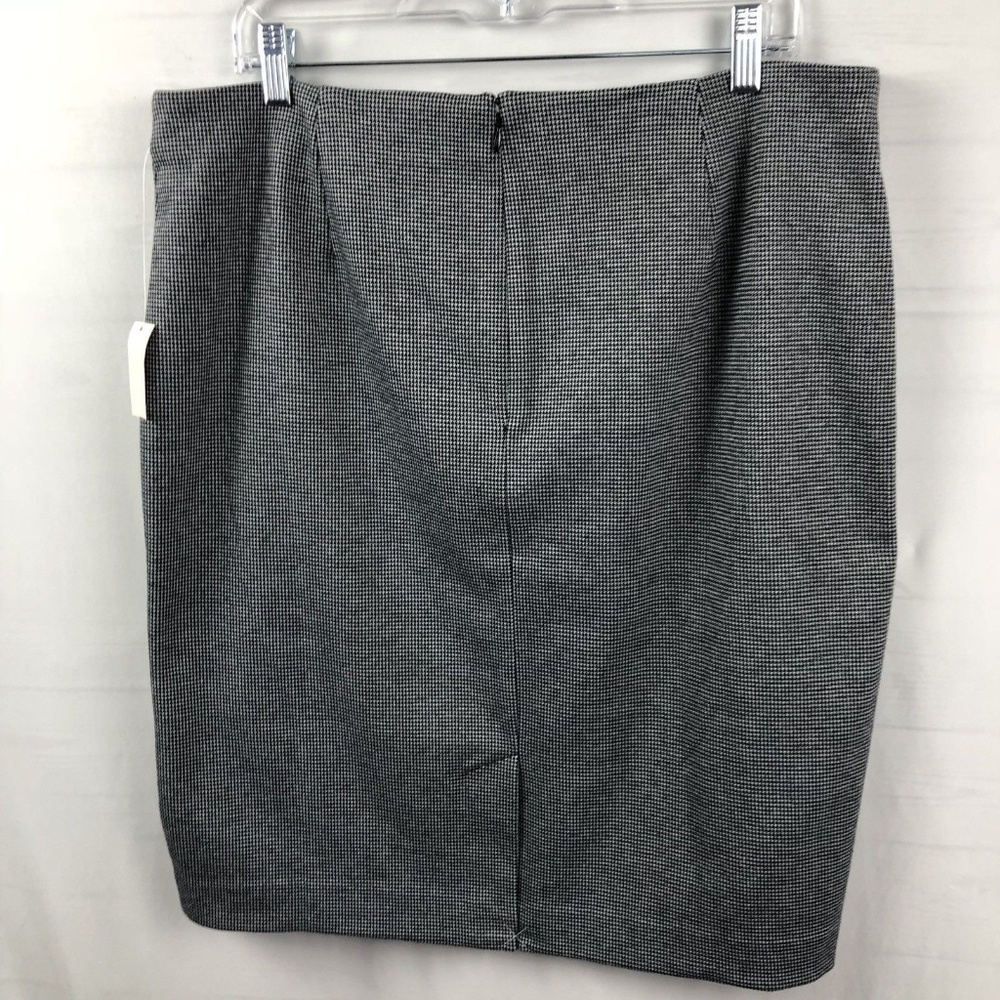 Talbots Straight Skirt Size 16 Black Houndstooth - Picture 3 of 4